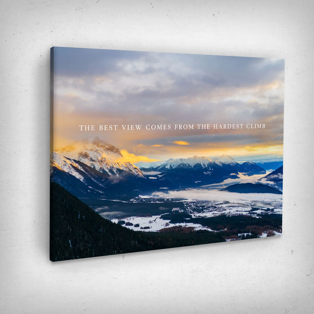 Leinwand Bild „Best View“ von Motivational Art Seitenansicht