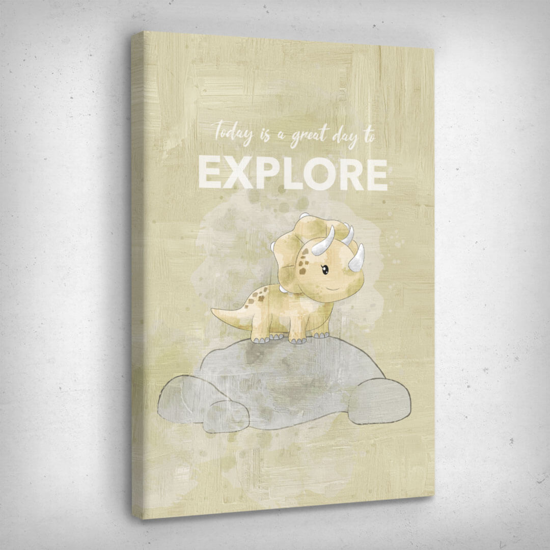 Leinwand Bild „Explore“ von Motivational Art Seitenansicht