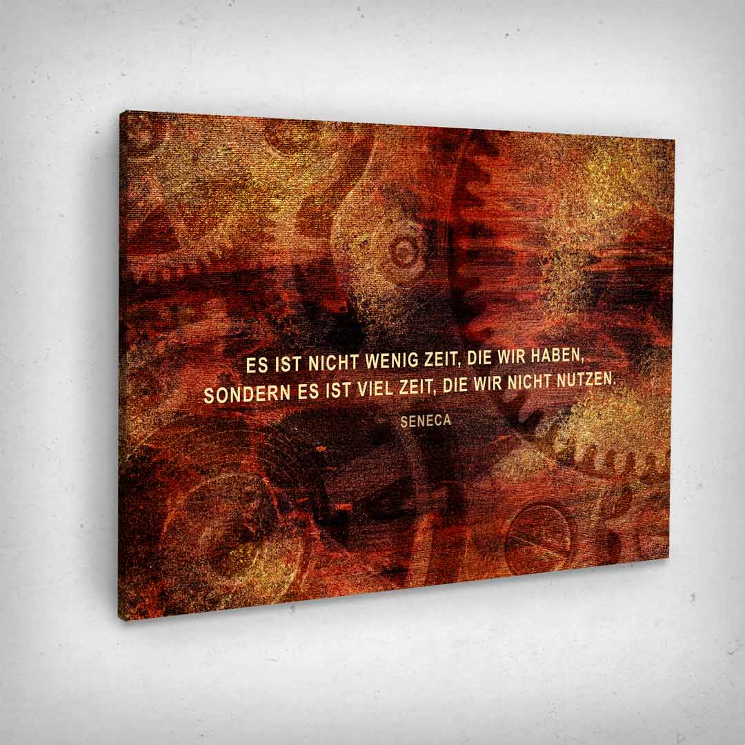 Leinwand Bild „Nicht Wenig Zeit“ von Motivational Art Seitenansicht