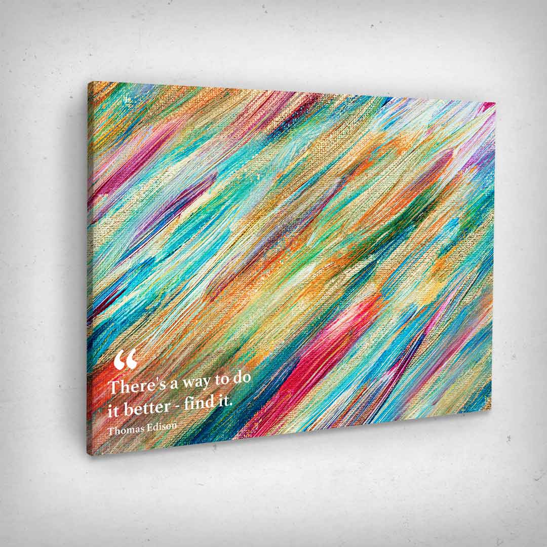Leinwand Bild „A Better Way“ von Motivational Art Seitenansicht
