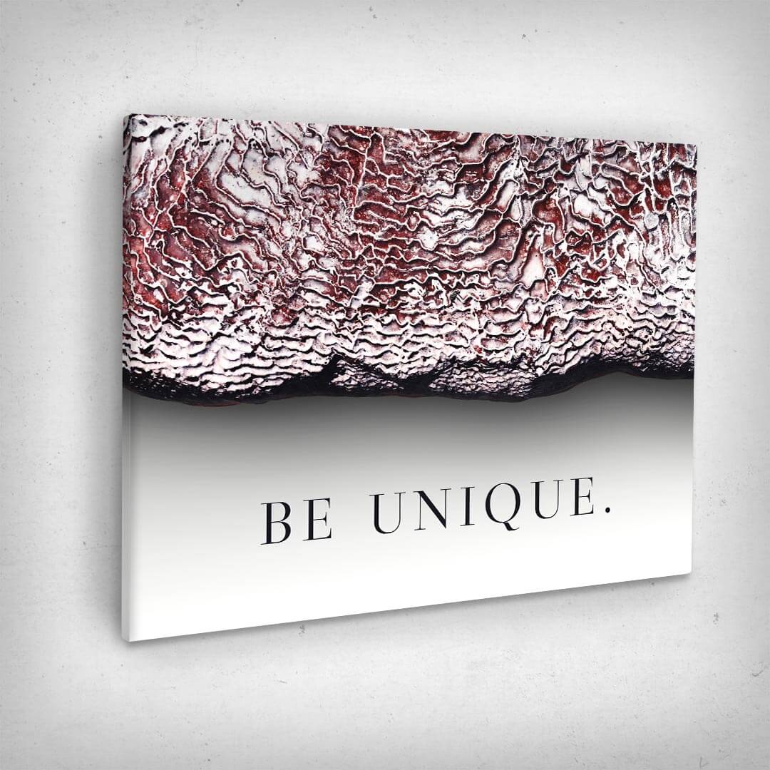 Leinwand Bild „Be Unique“ von Motivational Art Seitenansicht