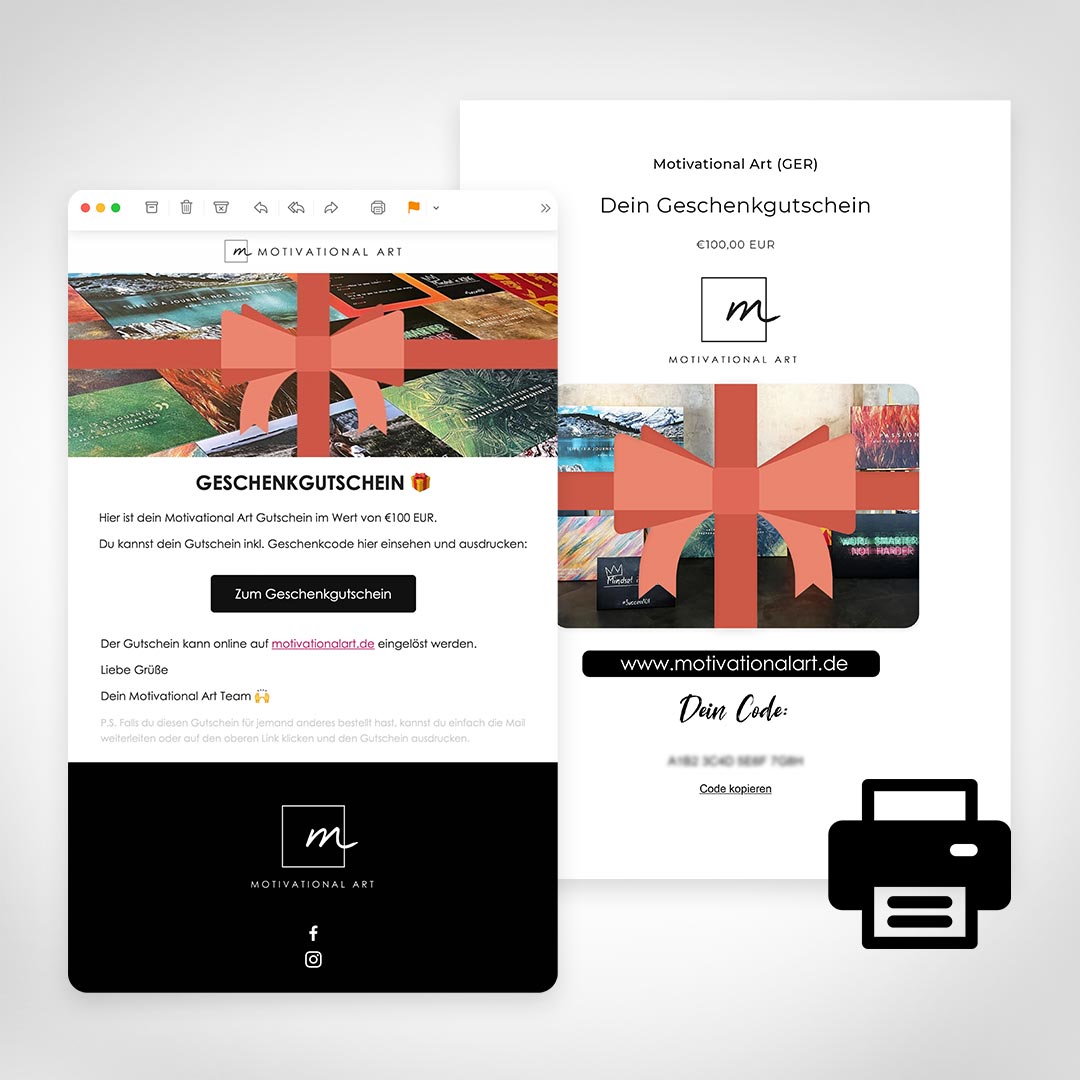 Motivational Art Gutschein
