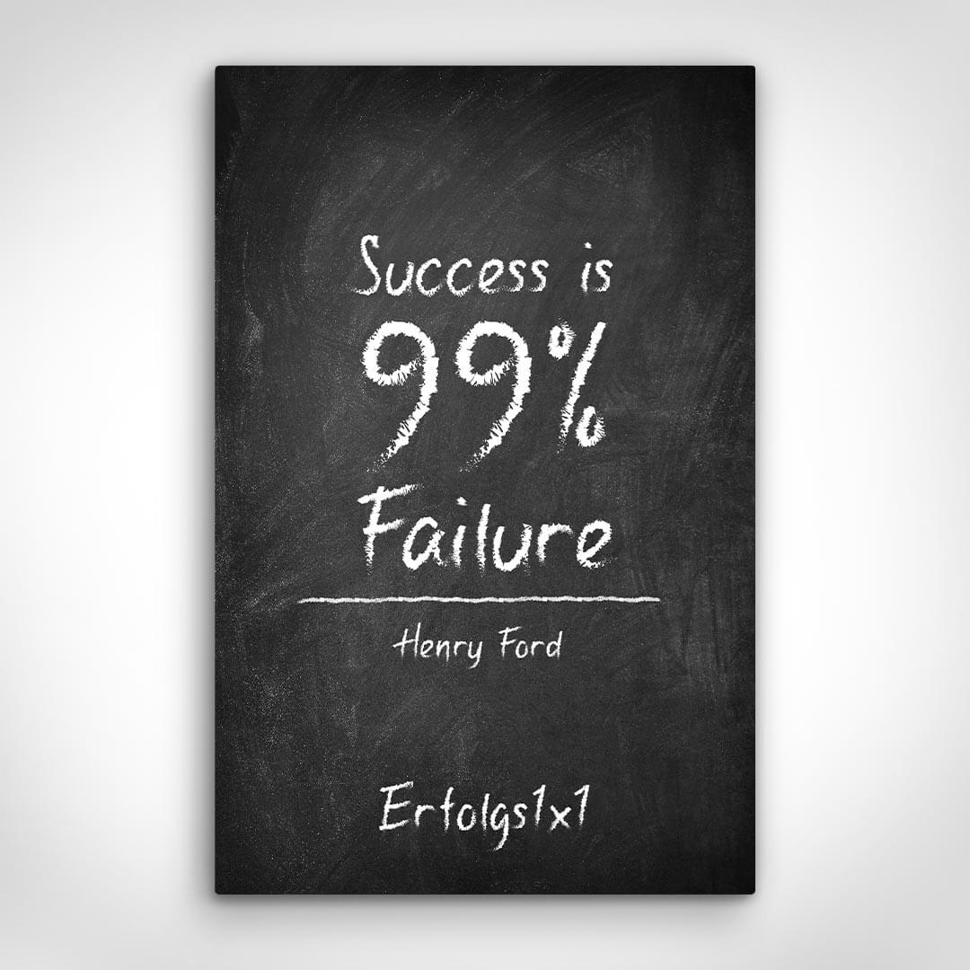 Leinwand Bild „Success is...“ von Motivational Art Vorderansicht