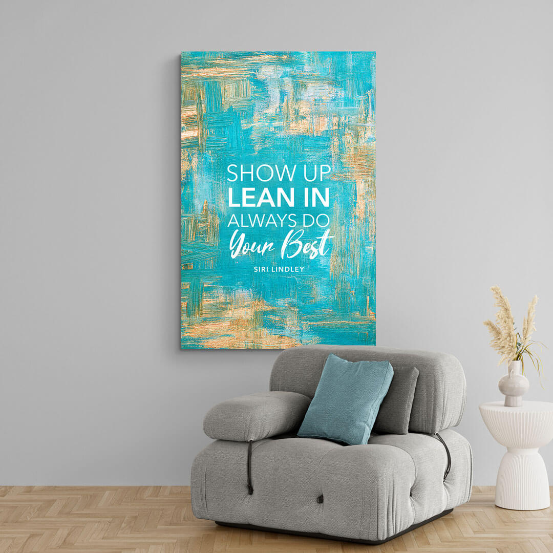 Leinwand Wohnzimmer „Always Do Your Best - Siri Lindley“ von Motivational Art