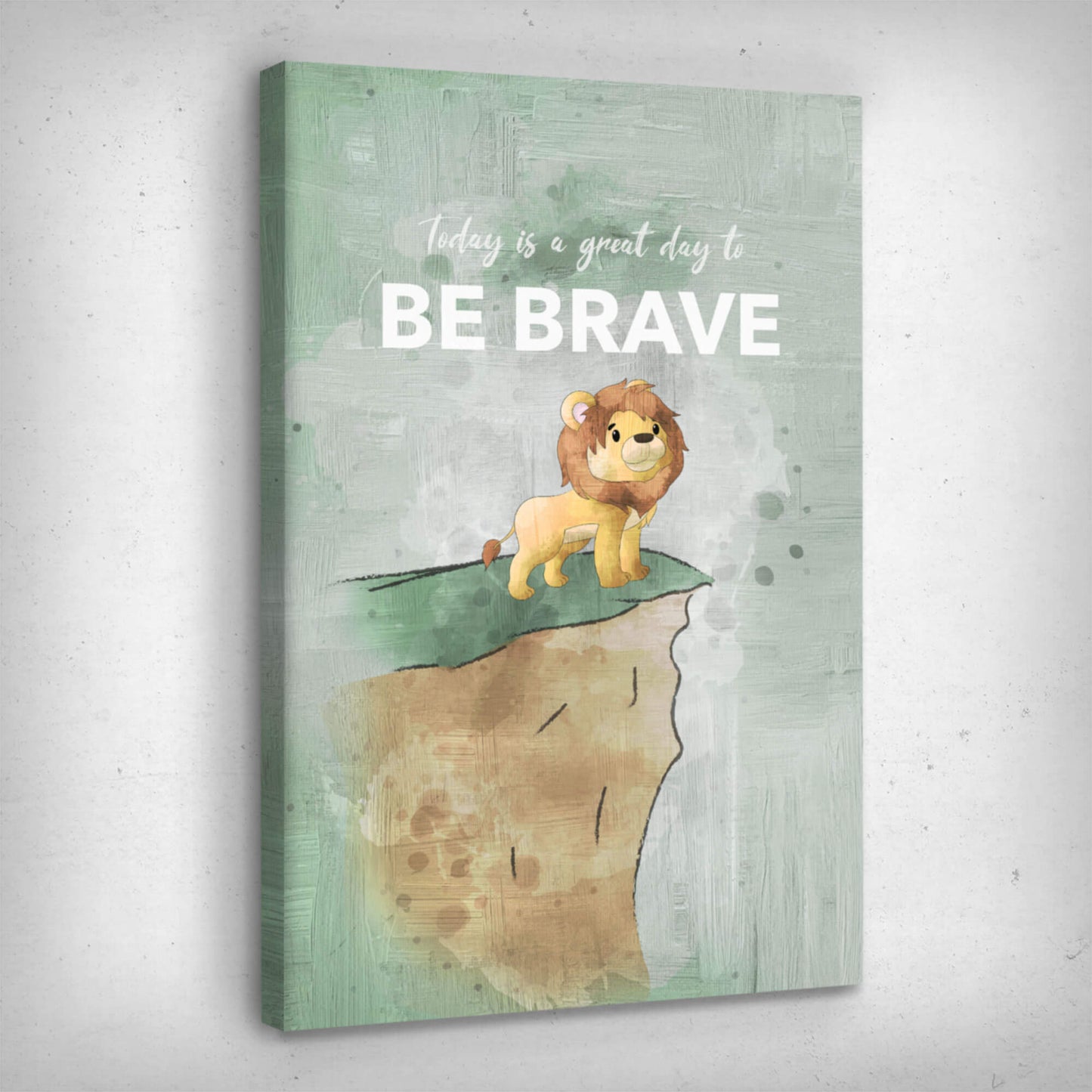 Leinwand Bild „Be Brave“ von Motivational Art Seitenansicht 