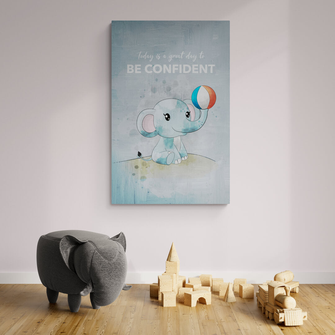 Leinwand Wohnzimmer „Be Confident“ von Motivational Art