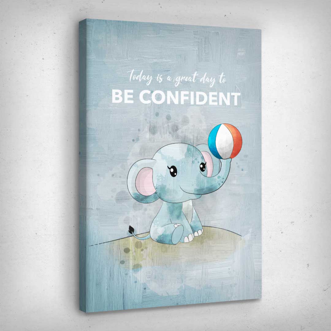 Leinwand Bild „Be Confident“ von Motivational Art Seitenansicht 