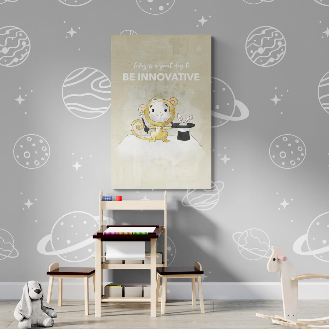 Leinwand Kinderzimmer „Be Innovative“ von Motivational Art