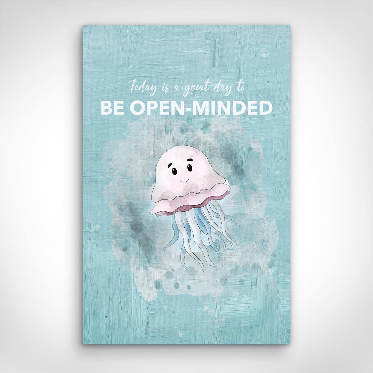 Leinwand Bild „Be Open-Minded“ von Motivational Art Vorderansicht