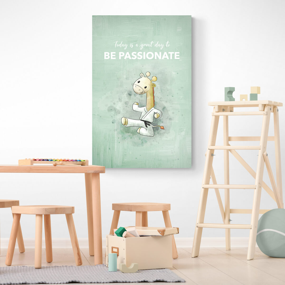 Leinwand Kinderzimmer „Be Passionate“ von Motivational Art