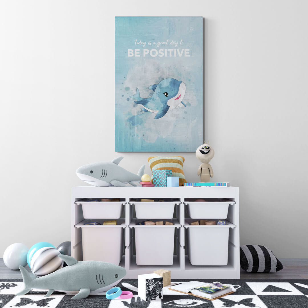 Leinwand Kinderzimmer „Be Positive“ von Motivational Art