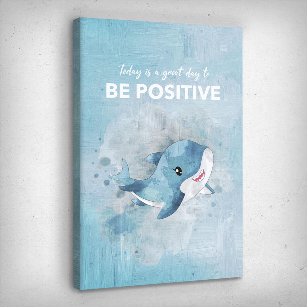 Leinwand Bild „Be Positive“ von Motivational Art Seitenansicht 