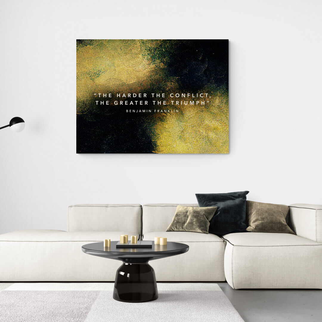 Leinwand Wohnzimmer „Greater Triumph“ von Motivational Art