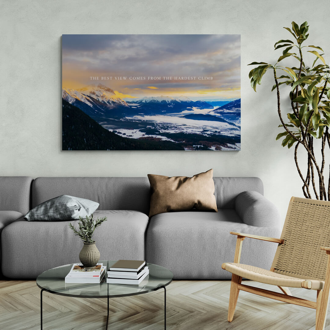 Leinwand Wohnzimmer „Best View“ von Motivational Art