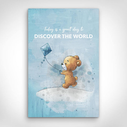 Leinwand Bild „Discover The World“ von Motivational Art Vorderansicht
