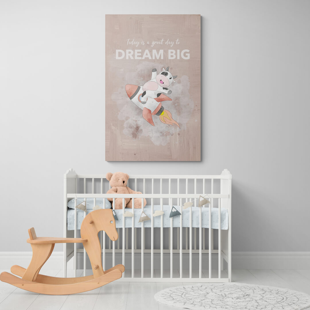 Leinwand Kinderzimmer „Dream Big“ von Motivational Art