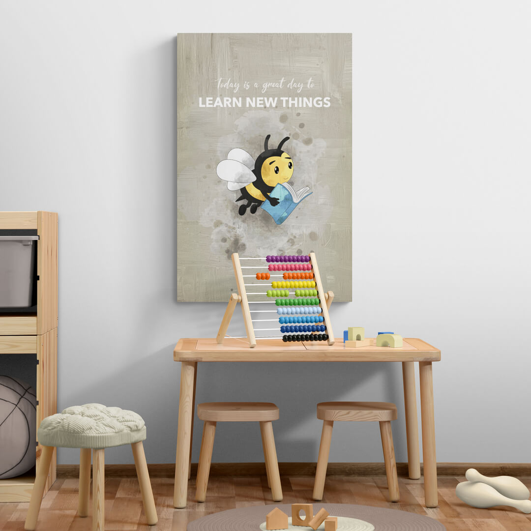 Leinwand Kinderzimmer „Learn New Things“ von Motivational Art