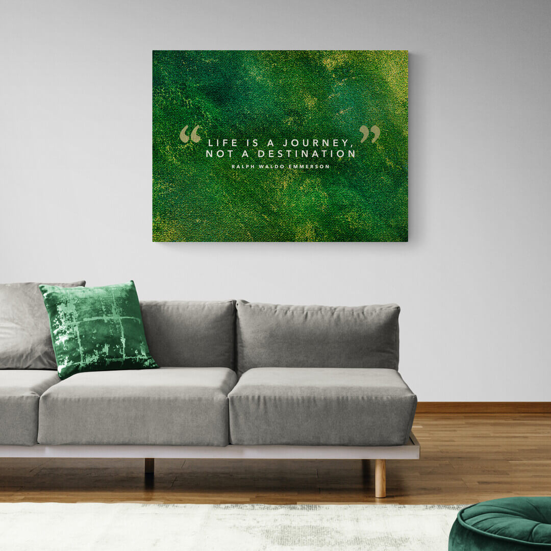 Leinwand Wohnzimmer „Life Definition“ von Motivational Art