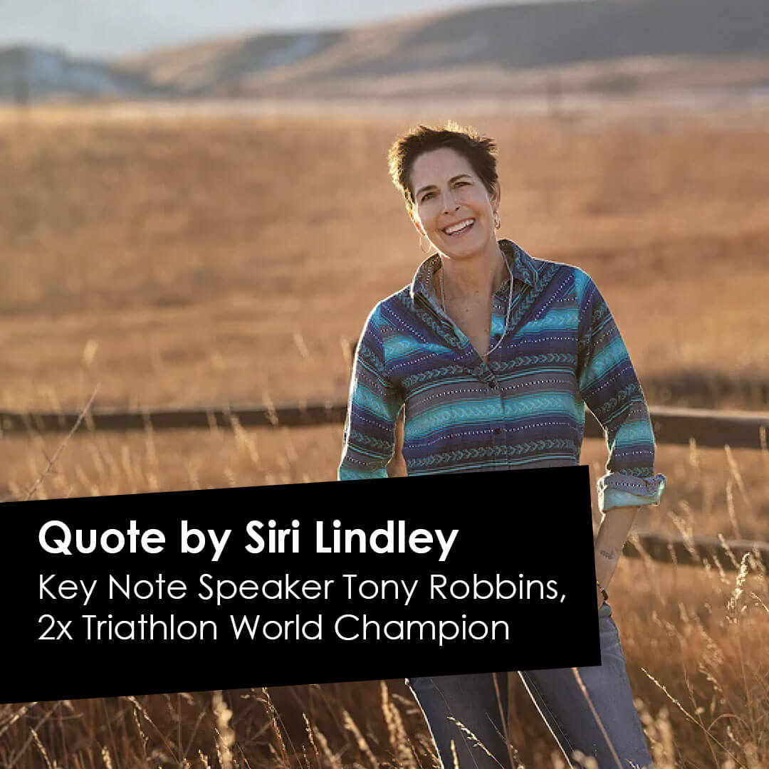 Siri Lindley, Key Note Speaker Tony Robbins und 2x Triathlon Weltmeisterin