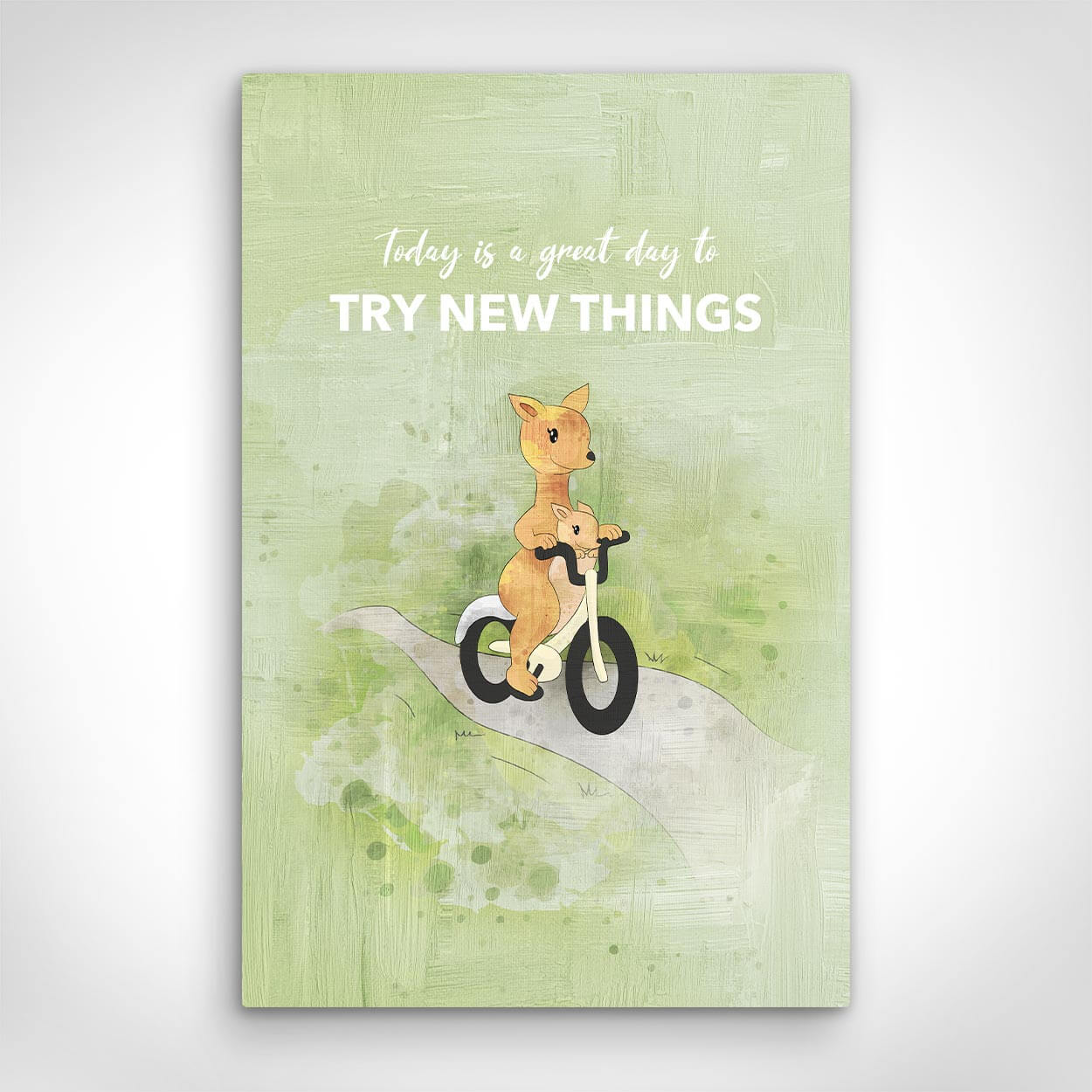 Leinwand Bild „Try New Things“ von Motivational Art Vorderansicht