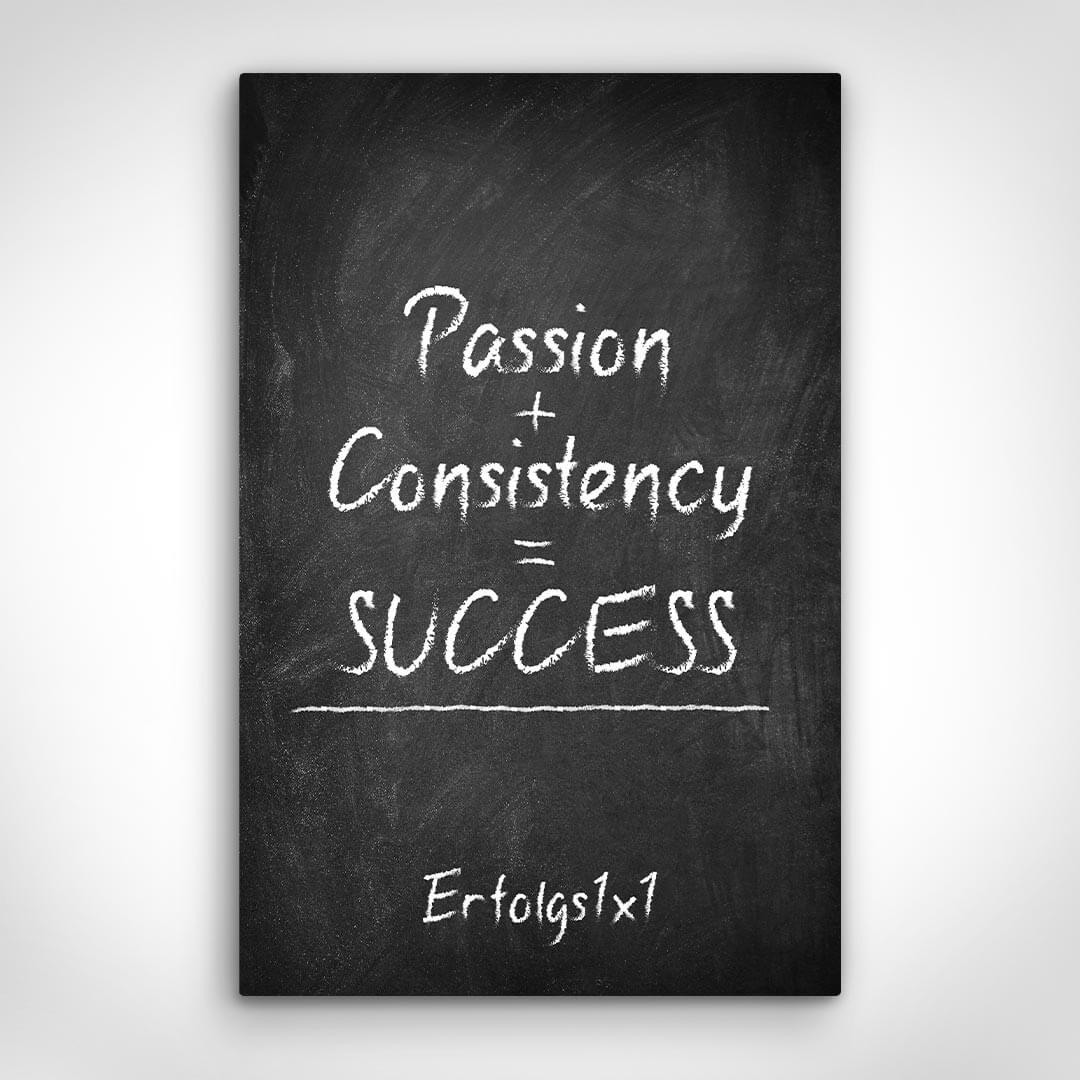 Leinwand Bild „Erfolgsrechnung“ von Motivational Art Vorderansicht