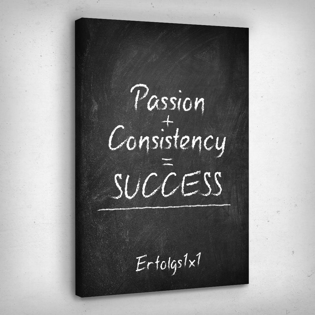 Leinwand Bild „Erfolgsrechnung“ von Motivational Art Seitenansicht 