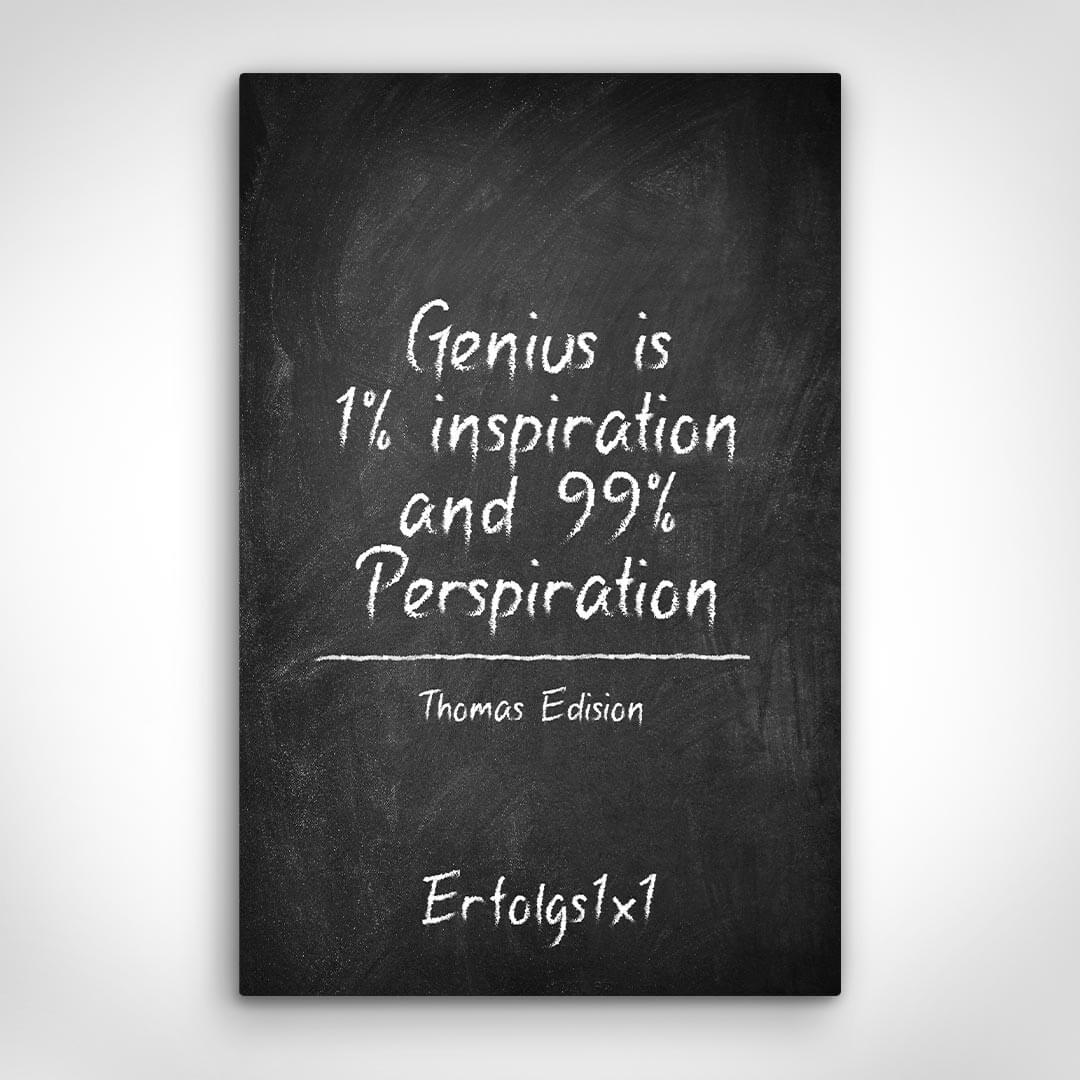 Leinwand Bild „Genius is...“ von Motivational Art Vorderansicht