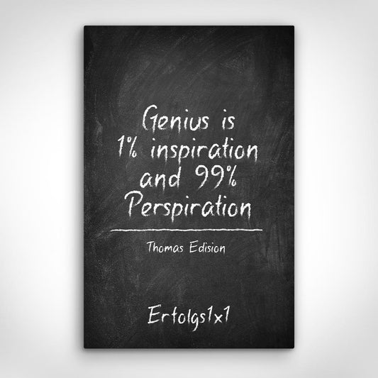 Leinwand Bild „Genius is...“ von Motivational Art Vorderansicht