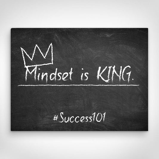 Leinwand Bild „Mindset is KING “ von Motivational Art Vorderansicht