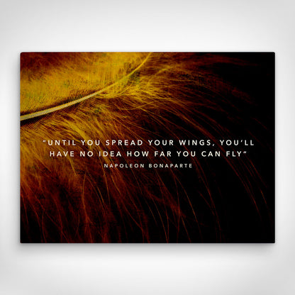 Leinwand Bild „Spread Your Wings“ von Motivational Art Vorderansicht