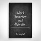 Leinwand Bild „Work Smarter Erfolgs 1x1“ von Motivational Art Vorderansicht