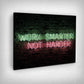 Leinwand Bild „Work Smarter Not Harder“ von Motivational Art Seitenansicht 
